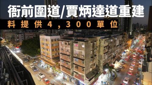 九龍城重建｜衙前圍道/賈炳達道項目料提供4,300單位 建新大樓重置九龍城街市
